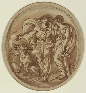 Pen And Ink Drawing Techniques Drucke: Pluto Bringing Proserpine to the Gates of Hell. Creator: Carlo Maratti