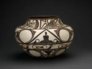 Farbenpolyzisches Glasgefäß um ca. 1875 von unbekanntem Künstler