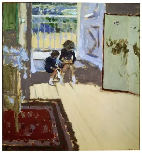 Drucke von Kinder im Raum, 1909. Vuillard, Edouard-Jean (1868-1940). Im Bestand des Staatskermisches Museums in Sankt Peterburg Schlafzimmer Drucke: Kinder im Raum, 1909. Künstler: Edouard Vuillard