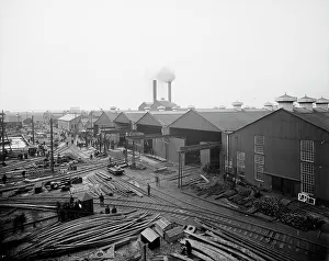 American Industrial Landscape Drucke: A Portion of the yard, Great Lakes Engineering Works