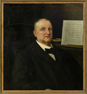 Realismus Drucke: Porträt von Anton Bruckner (1824–1896). Ersteller: Beraton, Ferry (1859–1900)