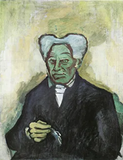 Arthur Schopenhauer Portrait Drucke: Portrait of Arthur Schopenhauer, 1908. Artist: Kubista, Bohumil (1884-1918)
