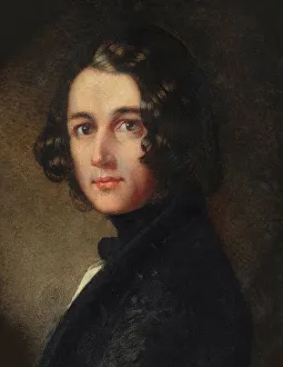 Drucke von Porträt von Charles Dickens (Detaillierung), 1843. Im Bestand des Charles-Dickens-Museums, London Vereinigtes Königreich Drucke: Porträt von Charles Dickens (Detailschnitt)