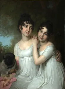 Vladimir Lukich Borovikovsky Artist Drucke: Portrait of Countesses E. A. and A