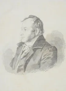 Romanticism Fine Art Drucke: Portrait of E. E. Jungcurt, 1830s. Creator: Hampeln, Carl, von (1794-after 1880)