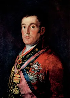 Drucke von Porträt des Feldmarschalls Arthur Wellesley, 1. Herzog von Wellington aus dem Jahr 1814. Im Bestand der Nationalgalerie in London gefunden Francisco Goya Drucke: Porträt des Feldmarschalls Arthur Wellesley
