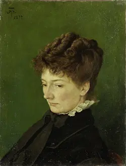 Hans Thoma Drucke: Porträt von Ida Müller, geborene Scholderer, 1877. Künstler: Hans Thoma