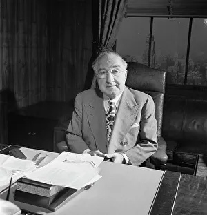 Porträt von James Petrillo im Büro, New York, NY., um Febr. 1947.Creator: William Paul Gottlieb