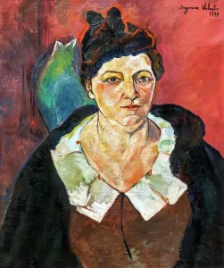 Drucke von Porträt von Lucie Valore (1878-1965), Ehefrau des Malers Maurice Utrillo, 1937. Privatsammlung U Drucke: Porträt von Lucie Valore (1878-1965)