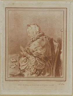 Porträt von Madame Geoffrin (1699-1777), 1770. Schöpferin: Demarteau, Gilles (1722-1776)