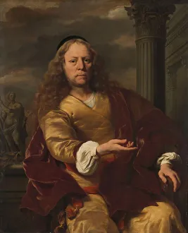 Dutch Oil On Canvas Paintings Drucke: Portrait of a Man, 1663. Creator: Ferdinand Bol