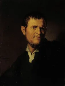 Oil Painting On Wood Drucke: Portrait of a man, c1910s. Creator: Unknown