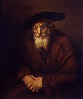 Drucke von Porträt eines alten Mannes, 1654 Rembrandt Drucke: Porträt eines alten Mannes, 1654. Künstler: Rembrandt Harmensz van Rijn
