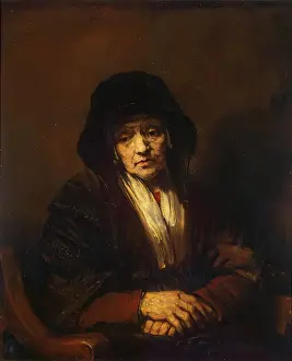 Drucke von Porträt einer alten Frau, 1654 Rembrandt Drucke: Porträt einer alten Frau, 1654. Künstler: Rembrandt Harmensz van Rijn