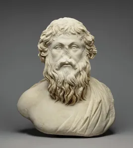4th Century Artwork Drucke: Portrait of a Philosopher, about A.D. 400. Creator: Unknown