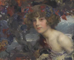 Roman Mythology Portraits Drucke: Portrait of Roger Alexandre Guy, Count Colonna-Walewski, 1917. Creator: Edgard Maxence