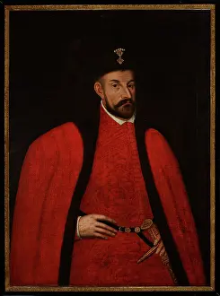 Drucke von Porträt von Stephen Báthory (1533-1586), zwischen 1550-1650 Litauen Drucke: Porträt von Stephan Báthory (1533-1586), zwischen 1550-1650. Künstler: Unbekannt.