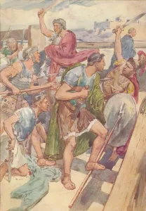 Ancient Italy Drucke: Here it would be possible, he thought, to hold the enemy at bay, c1912 (1912)