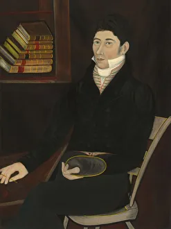 American Heritage Oil Paintings Drucke: Possibly William Sheldon, c. 1831. Creator: Asahel Powers