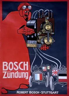 Bilder Datiert 17. Juni 2019: Plakat, das die Bosch-Zündungssysteme bewirbt. Künstler unbekannt