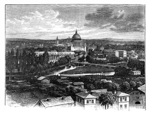 Monochrome Cityscape Photography Drucke: Potsdam, Germany