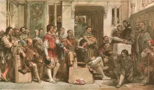 Charles Holme Editor Drucke: Prayers in the Barons Hall, (c1900). Creator: Unknown