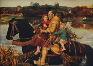 Herzog Sir Isumbras am Ford, 1857, (um 1915). Künstler: John Everett Millais