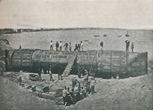 Ancient Egyptian Landmark Drucke: Preparing to Launch, 1877, (1910)