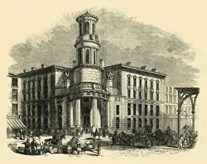 Neo Classical Architecture UK Drucke: The Present Coal Exchange, c1872. Creator: Unknown