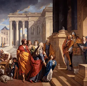 Baroque Oil On Canvas Paintings Drucke: The Presentation of the Blessed Virgin Mary, 1639-1640. Creator: Champaigne, Philippe