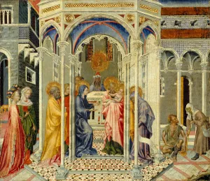 Giovanni Di Paolo Artwork Drucke: The Presentation of Christ in the Temple, ca. 1435. Creator: Giovanni di Paolo