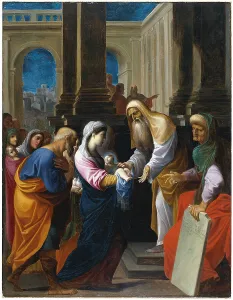 Virgin And Child Drucke: The Presentation in the Temple. Artist: Carracci, Lodovico (1555-1619)