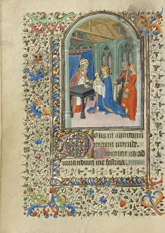 Medieval Bible Scenes Drucke: The Presentation in the Temple; Book of Hours