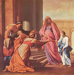 Baroque Era Art Drucke: Presentation of the Virgin, 1641. Creator: Eustache Le Sueur
