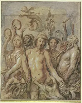 Greek Mythological Figures Drucke: Procession of Bacchus (Triumph of Bacchus). Creator: Jacob Jordaens I