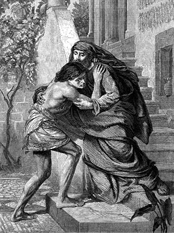 Prodigal Son Painting Drucke: The Prodigal's Return, by E