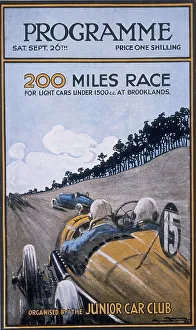 Brooklands Circuit History Drucke: Programme for the 200 miles race, Brooklands, 1925