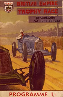 National Motor Museum Collection Items Drucke: Programme for the British Empire Trophy Race, Brooklands, 1934