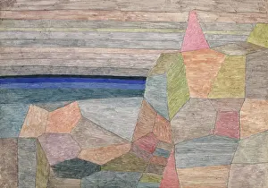 Drucke von Ein atemberaubender Blick in die Tiefe, gefasst von Paul Klee 1933. In diesem Werk offenbart sich eine Welt voller Geheimnisse und unerforschter Weiten Paul Klee Drucke: Promontorio 1933