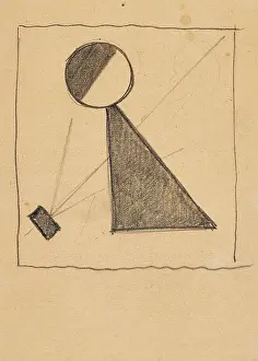 Abstract Art Russia Drucke: Protomagnetic Construction, c1916. Creator: Malevich, Kasimir Severinovich (1878-1935)