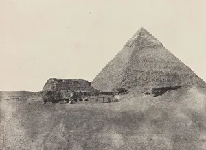 Maxime Du Camp Photography Drucke: Pyramide de Chephren, Egypte Moyenne, 1849 / 51, printed 1852. Creator: Maxime du Camp