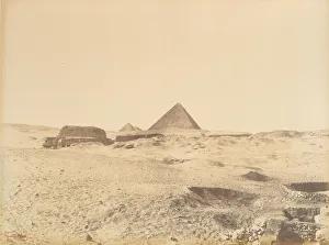 Pyramiden von Gizeh, 1865-69. Schöpfer: Gustave Le Gray