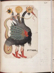 Python (aus dem Alchemischen und Rosenkreuzer-Kompendien), um 1760. Künstler: Deutscher Meister