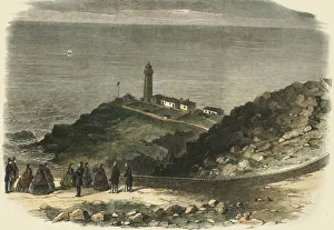 Die Königin besucht das Südstack Leuchtturm, Holyhead ... 1853. Erstellt von unbekannt