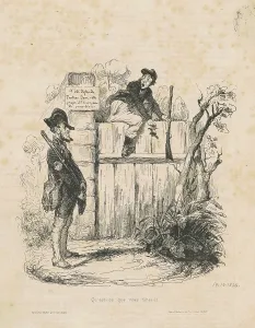 Honore Daumier Heritage Images Drucke: Qu'est-ce que vous faites la... 19th century. Creator: Honore Daumier