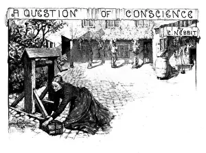 British Newspaper Illustrations Drucke: A Question of Conscience, 1898. Creator: Unknown