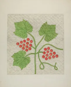 Tapestry - Weinmuster, um 1939. Erstellerin: Cora Parker