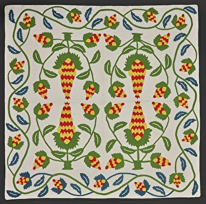 Quilt (Ananas), um 1850. Künstler: Unbekannt.