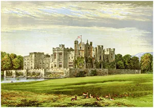 Cleveland Drucke: Raby Schloss, Grafschaft Durham, Sitz des Herzogs von Cleaveland 1880