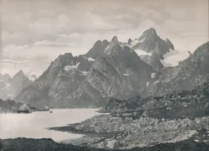 Snowcapped Mountains Norway Drucke: Raftsund, 1914. Creator: Unknown